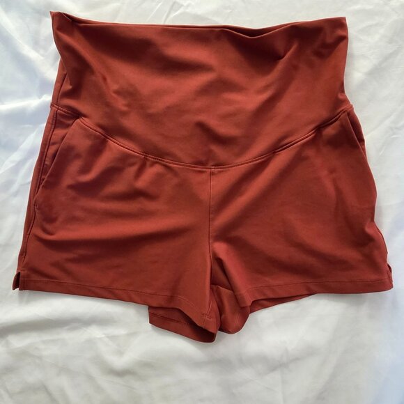 Old Navy Active Powersoft High-Rise Flowy Shorts Terracotta | Women's Medium - Picture 6 of 9